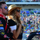 Austin Dillon and wife Whitney Dillon at Daytona International Speedway.